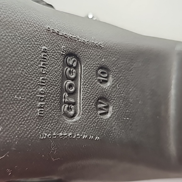 Crocs, high heels sandals, waterproof. Brown size 10 - Picture 4 of 5